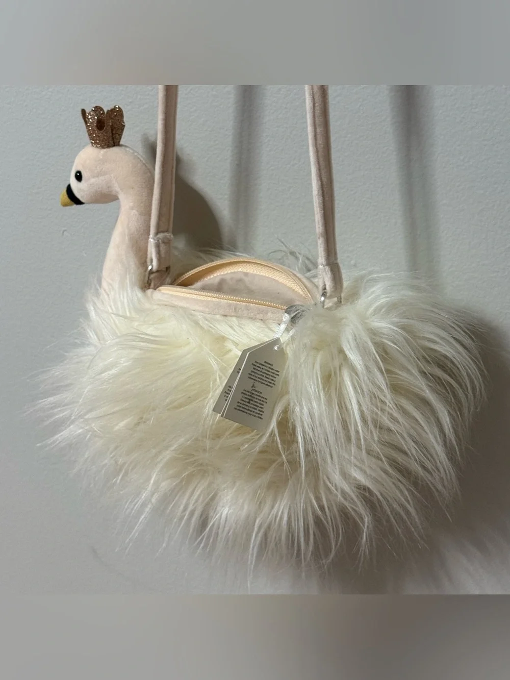 Jellycat London Fancy Princess Swan Fluffy Plush Tiara Fancies Bag